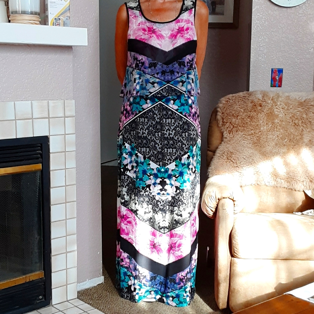 Overlay Multi  Color Maxi Dress